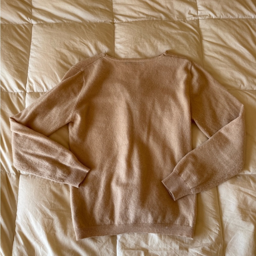 Classic Beige Women's Cardigan - Picture 2 of 7